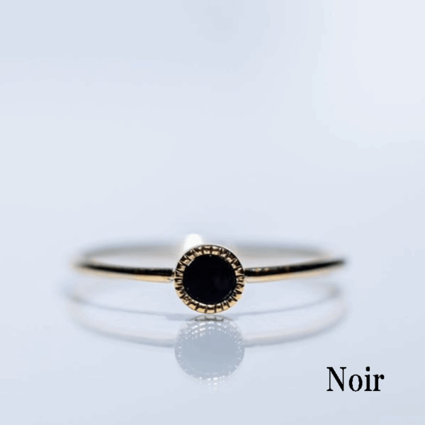Noir onyx round ring