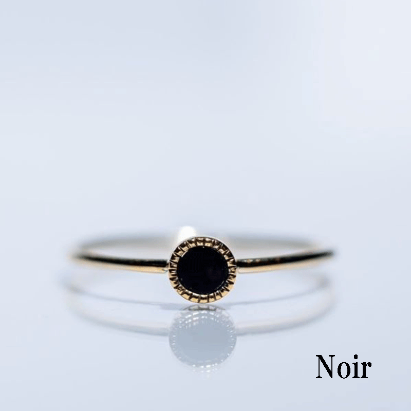 Noir onyx round ring