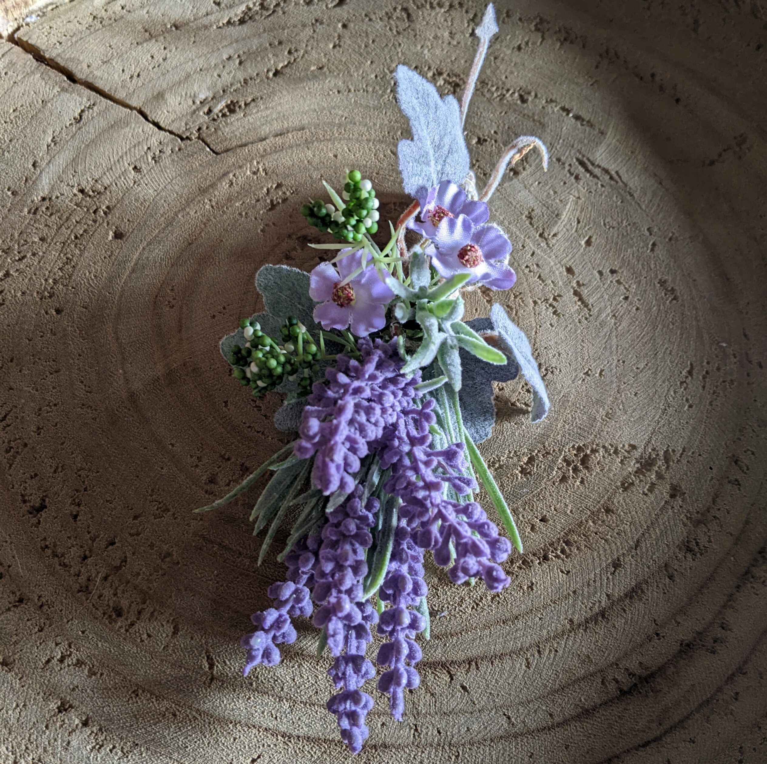 アーティシャルフラワー　コサージュ（lavender）